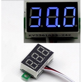 Voltmetre 0-30 volt affichage bleu fixation centrale