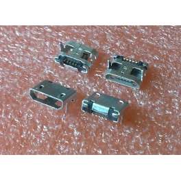 Connecteur micro USB B femelle a souder (fixation 2 points 90°)(5 pattes courtes pour l'USB) sans levres modéle 1