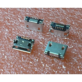 Connecteur micro USB B femelle a souder (fixation 2 points 90°)(5 pattes courtes pour l'USB) sans levres modéle 2