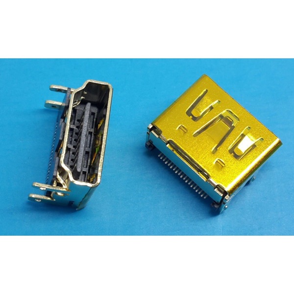 Connecteur HDMI femelle Soudure en SMT 4 pattes de fixation modéle 3