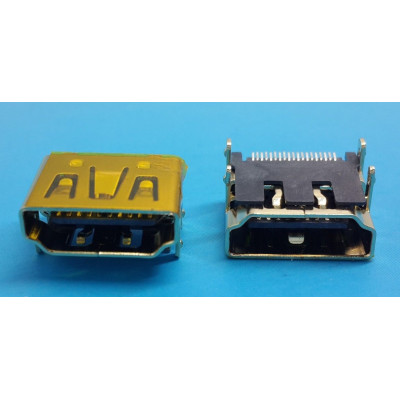 Connecteur HDMI femelle Soudure en SMT 4 pattes de fixation modéle 3