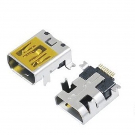 Connecteur Mini USB B a souder (10 pin pour l'usb)(2 points de fixation a plat et a 90°)