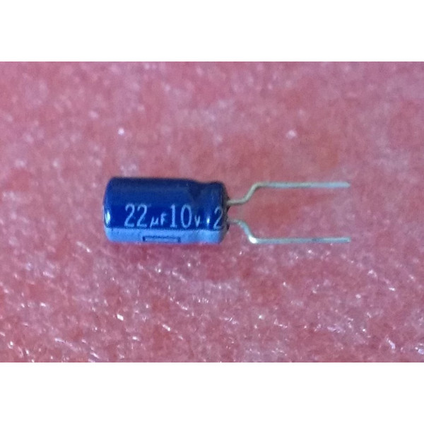 22µF 10v 22uf radial d:5mm h:9mm