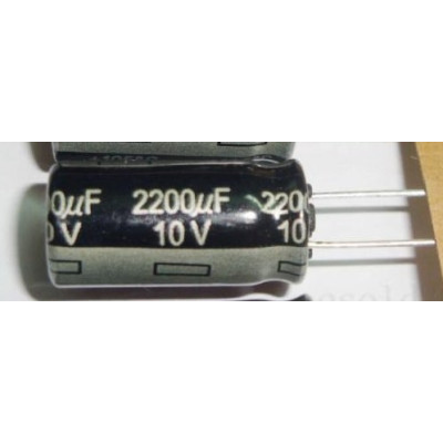 2200uf 10v 2200 µF radial d:16mm h:24mm