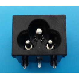 Connecteur d'alimentation Tréfle AC250V 2.5A IEC320 C6 Male 3 broches