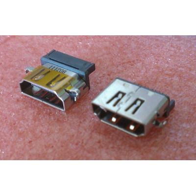 Connecteur HDMI femelle 90 °  2 Ligne pour 19 Pin Traversant Positionnement Central modéle 3