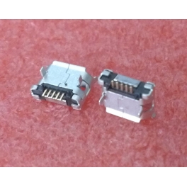 Connecteur micro USB B femelle a souder (fixation 2 points 90°)(5 pattes longues pour l'USB) modéle 1
