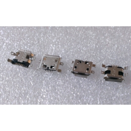 Connecteur micro USB B femelle a souder (fixation 4 points ecartés 90°central) (5 points pour l'USB pattes courtes)