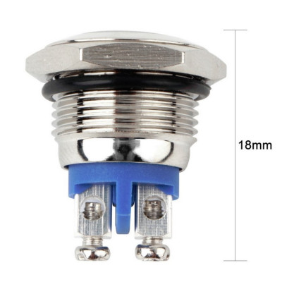 switch-bouton momentané inox a monter (repos: NO "ouvert")