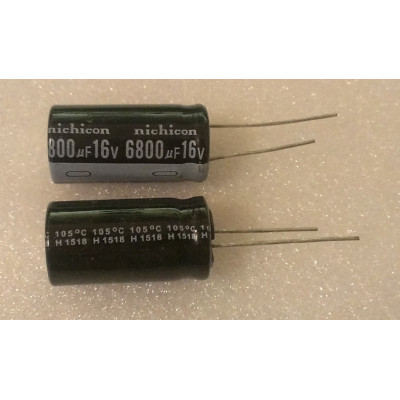 6800uf 16v 6800µf Radial d:16mm h:30mm Nichicon