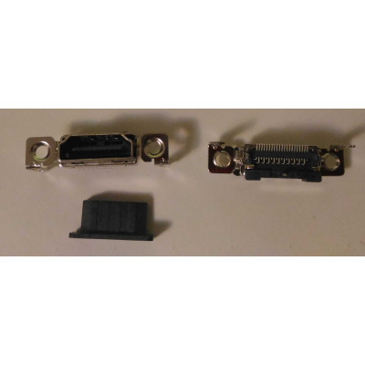 Connecteur HDMI femelle soudure SMT fixation vertical 5 pattes