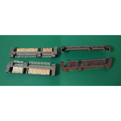 Connecteur SATA 22pins  15pins + 7pins male SMT 