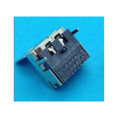 Connecteur HDMI femelle 90 °  3 Lignes pour 19 Pin 2 pattes a souder et 1 a visser