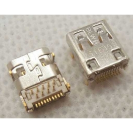 Connecteur micro HDMI femelle 19 pins 3 lignes 19P Connecteur SMT et DIP fixation verticales 4 points