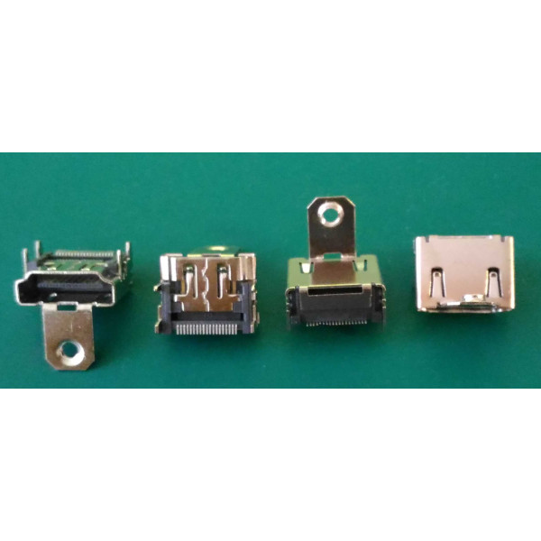 Connecteur HDMI femelle 19 Pin SMT 4 pattes a souder et 1 a visser no:2