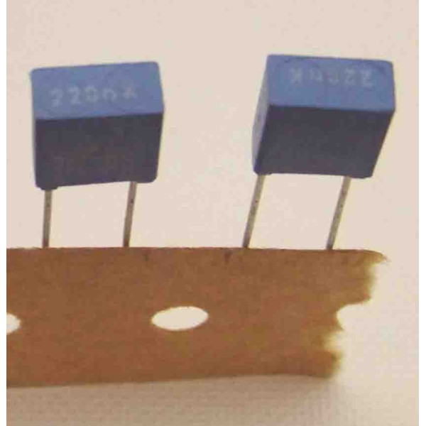 Condensateur LCC 220nF 63v 0,22uf polyester 20%