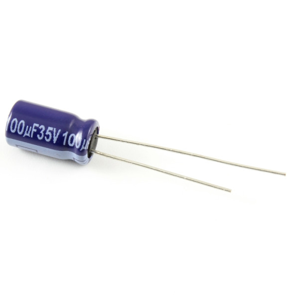 100uF 35v 100 µf radial d:6mm h:12mm