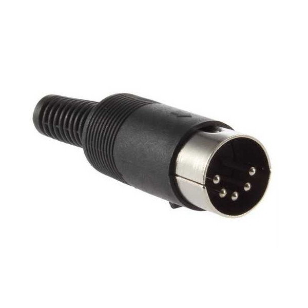 Connecteur DIN male 5 broches plastique verrouillable