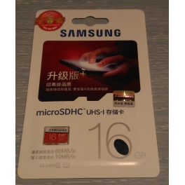 Carte Mémoire Samsung 16G Micro SD Classe 10 SDHC SDXC 80 MB/s Grade EVO + 