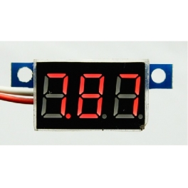 Voltmetre 0-30 volt affichage rouge 