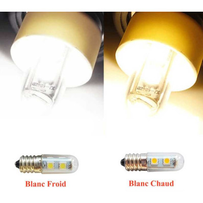 E14 Ampoule LED 1W blanc froid pour congelateur, refrigirateur ou veilleuse