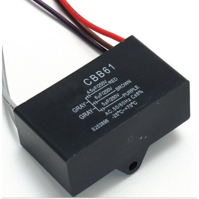 4.5uF+6uF+5uF 5 Fils 250V CBB61 Condensateur de démarrage