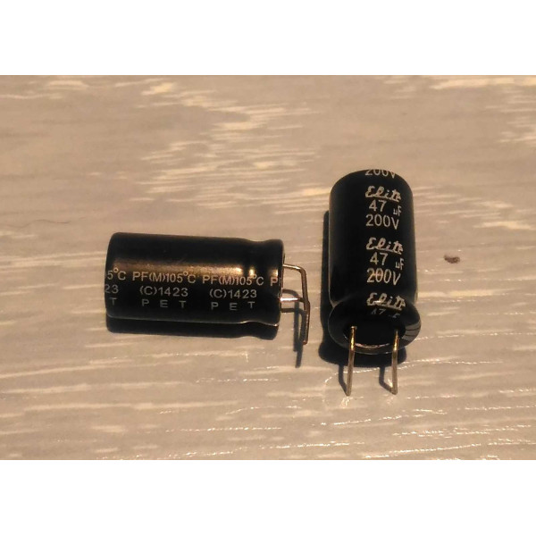 47uf 200v 47µf Radial d:10mm h:20mm