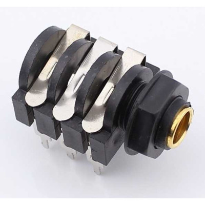 Connecteur Jack Stéréo femelle a coupe circuit 1/4" 6.35mm a souder