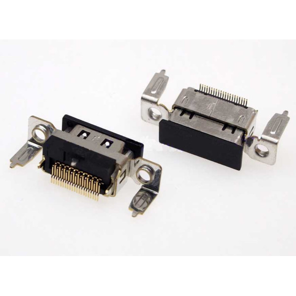 Connecteur HDMI femelle deux trous pour vis soudure SMT