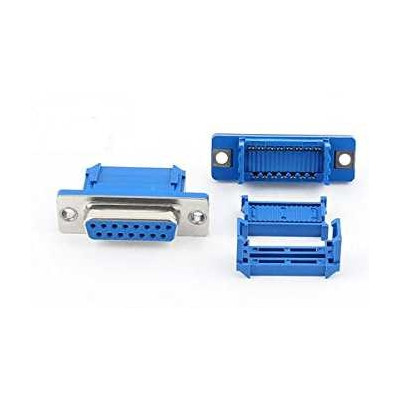 Connecteur DB15 femelle a sertir bleu