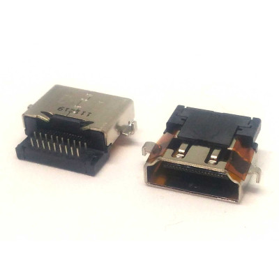 Connecteur HDMI femelle 2 points de fixation traversant position centrale