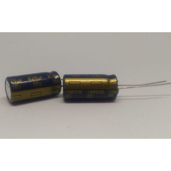 820uf 16v 820 µF radial d:10mm h:20mm Panasonic Grade Audio