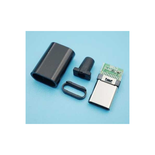 Connecteur Male USB Type C  avec couvercle prise