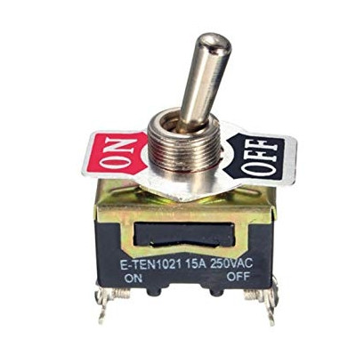 Commutateur Bascule on/Off  E-TEN1021 DPDT 2 Pin 2 position 15A 250V noir