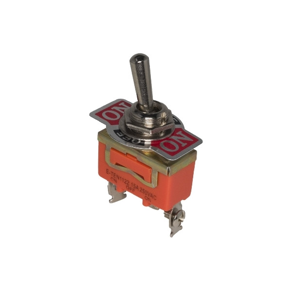 Commutateur Bascule ON/OFF/ON  E-TEN1122 DPDT 3 Pin 3 position 15A 250V orange