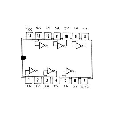 SN7406N 6 portes inverseurs