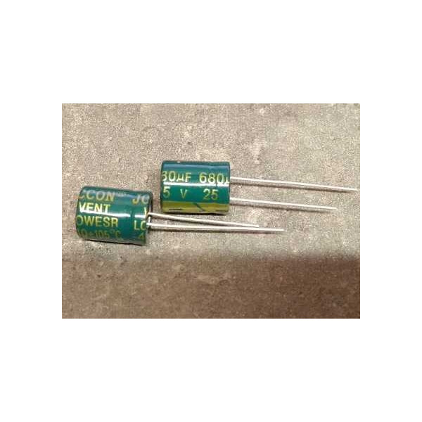 680uf 25v 680 µf Radial d:10mm h:13mm JCCON Low ESR