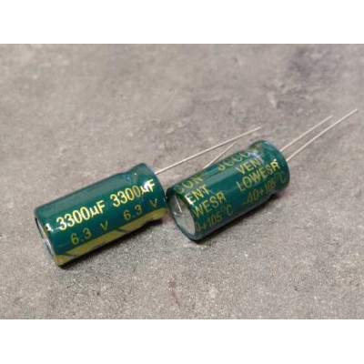 3300uf 6.3v 3300µf Radial d:10mm h:20mm JCCON LowESR