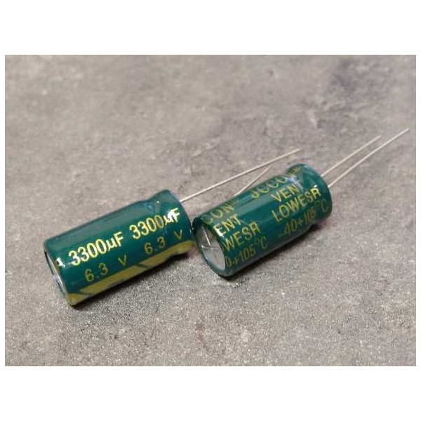 3300uf 6.3v 3300µf Radial d:10mm h:20mm JCCON LowESR