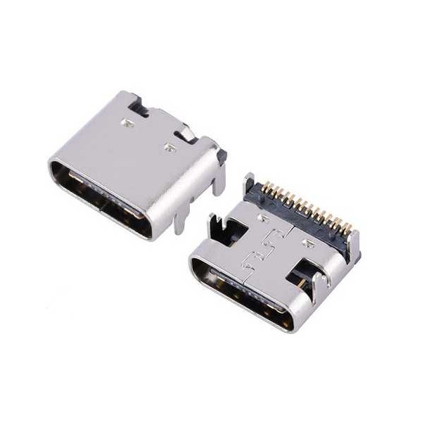 Connecteur Femelle USB Type C a souder SMT fixation 4 broches verticales