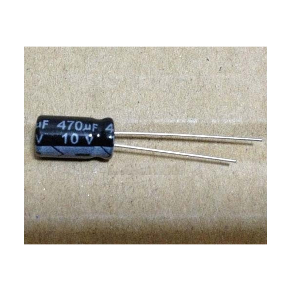 470uf 10v 470µF radial d:6mm h:11mm