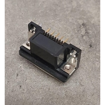 Connecteur DB9 prise RS232 SUB D 9b femelle coudé avec harpon et insert 4-40/ D09 P 13 A4 GX 00