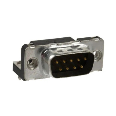Connecteur DB9 prise RS232 SUB D 9b male coudé avec harpon et insert D09P13A4GL00