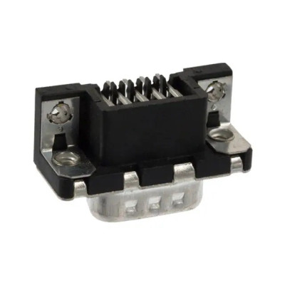 Connecteur DB9 prise RS232 SUB D 9b male coudé avec harpon et insert D09P13A4GL00