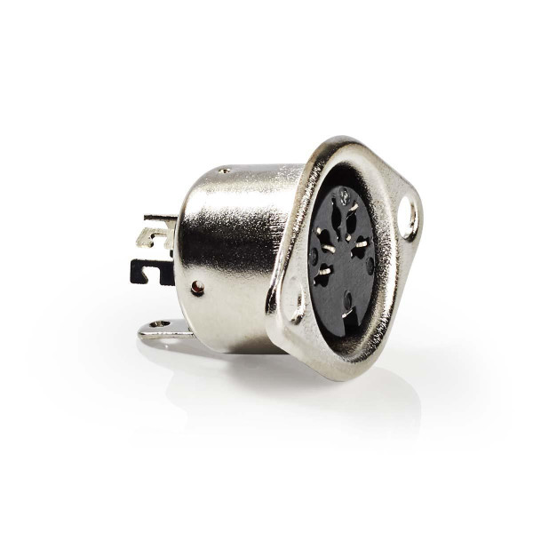 Connecteur DIN femelle 5 broches a souder et visser sur chassis