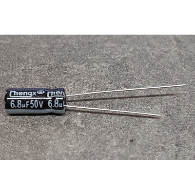 6.8uf 50v 6uf8 6,8uf Radial d:6mm h:11mm Chongx