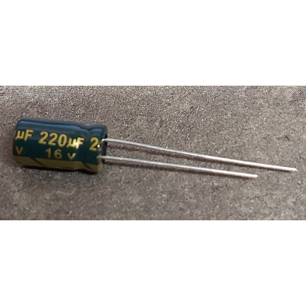 220uf 16v 220µf Radial d:6mm h:12mm Low ESR