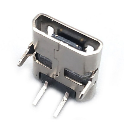 Connecteur micro USB B femelle a souder (fixation 2 points 90°)(2 pattes pour l'USB)