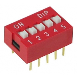 Micro Interrupteur DIP 5  Switch ON/OFF a souder