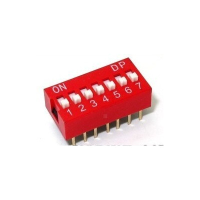 Micro Interrupteur DIP 7  Switch ON/OFF a souder
